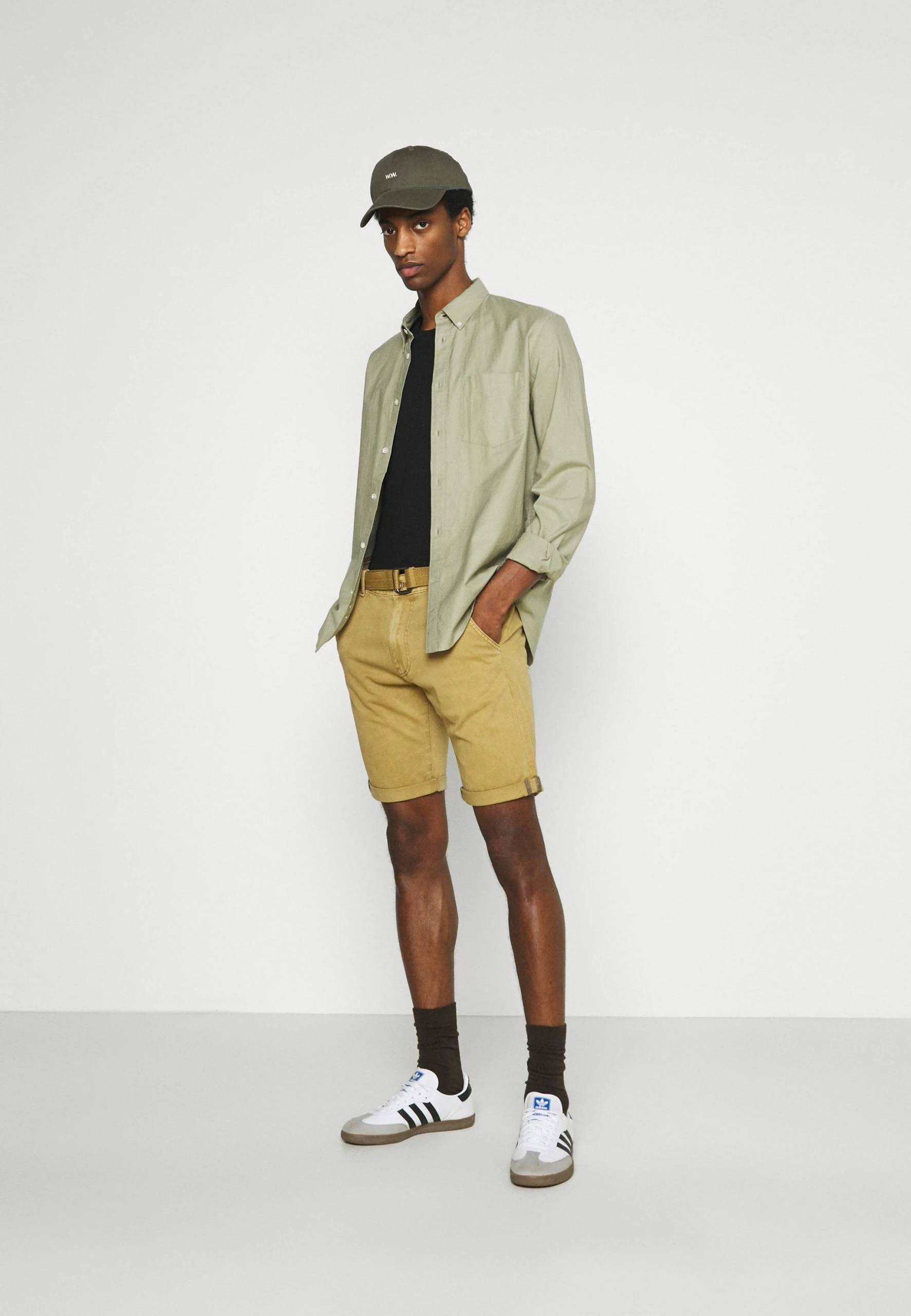 Indicode Jeans KAISER CHINO EXCLUSIV - Szorty - Amber | Premium Krótkie Spodnie Męskie 2 Indicode Jeans KAISER CHINO EXCLUSIV - Szorty - Amber | Premium Krótkie Spodnie Męskie - obrazek 2