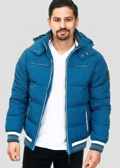Indicode Jeans MARLON - Kurtka Zimowa - Sea Blue | Elegancka Kurtka Męska