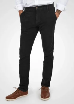 Indicode Jeans IDDENVER - Spodnie Materiałowe w Kolorze Czarnym - Wysoka Jakość