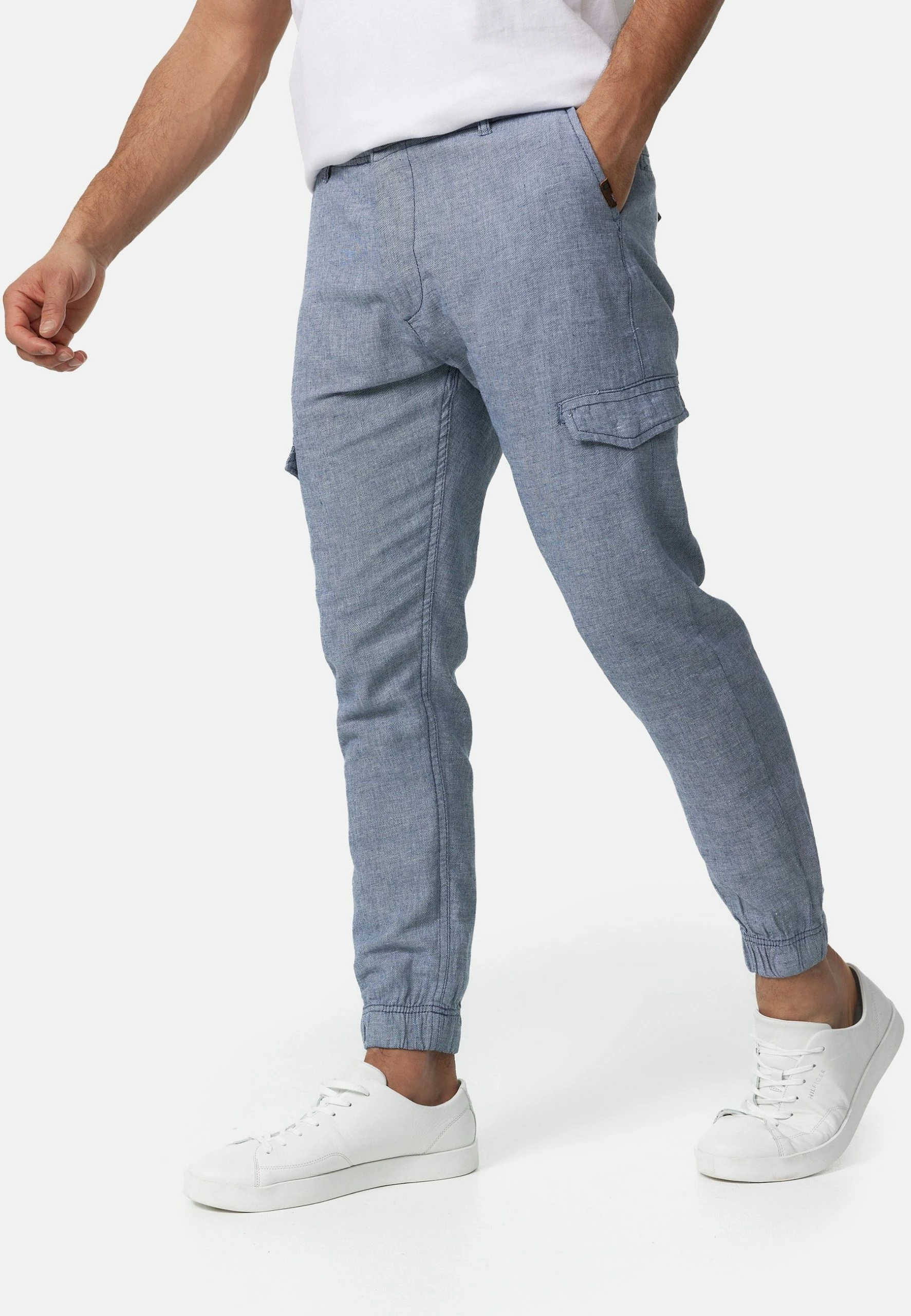 Indicode Jeans BOOTH - Bojówki - Spodnie Męskie Navy 4 Indicode Jeans BOOTH - Bojówki - Spodnie Męskie Navy - obrazek 4