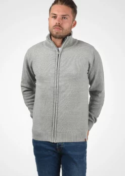 Indicode Jeans RICKERT - Kardigan - Light Grey Mix | Modowe Swetry i Kardigany