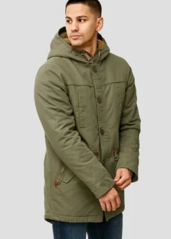 Indicode Jeans Płaszcz Zimowy - Ciemna Zieleń | Elegancki i Ciepły Płaszcz Męski -Indicode Jeans Sklep ef4a7202d0244f5c9d52352fb949d503