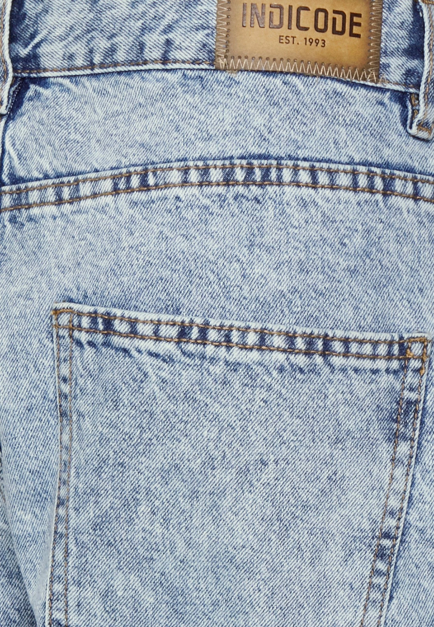 Indicode Jeans TIAN - Szorty Jeansowe - Frozen Bleach | Męskie Szorty z Wybielanym Efektem 4 Indicode Jeans TIAN - Szorty Jeansowe - Frozen Bleach | Męskie Szorty z Wybielanym Efektem - obrazek 4