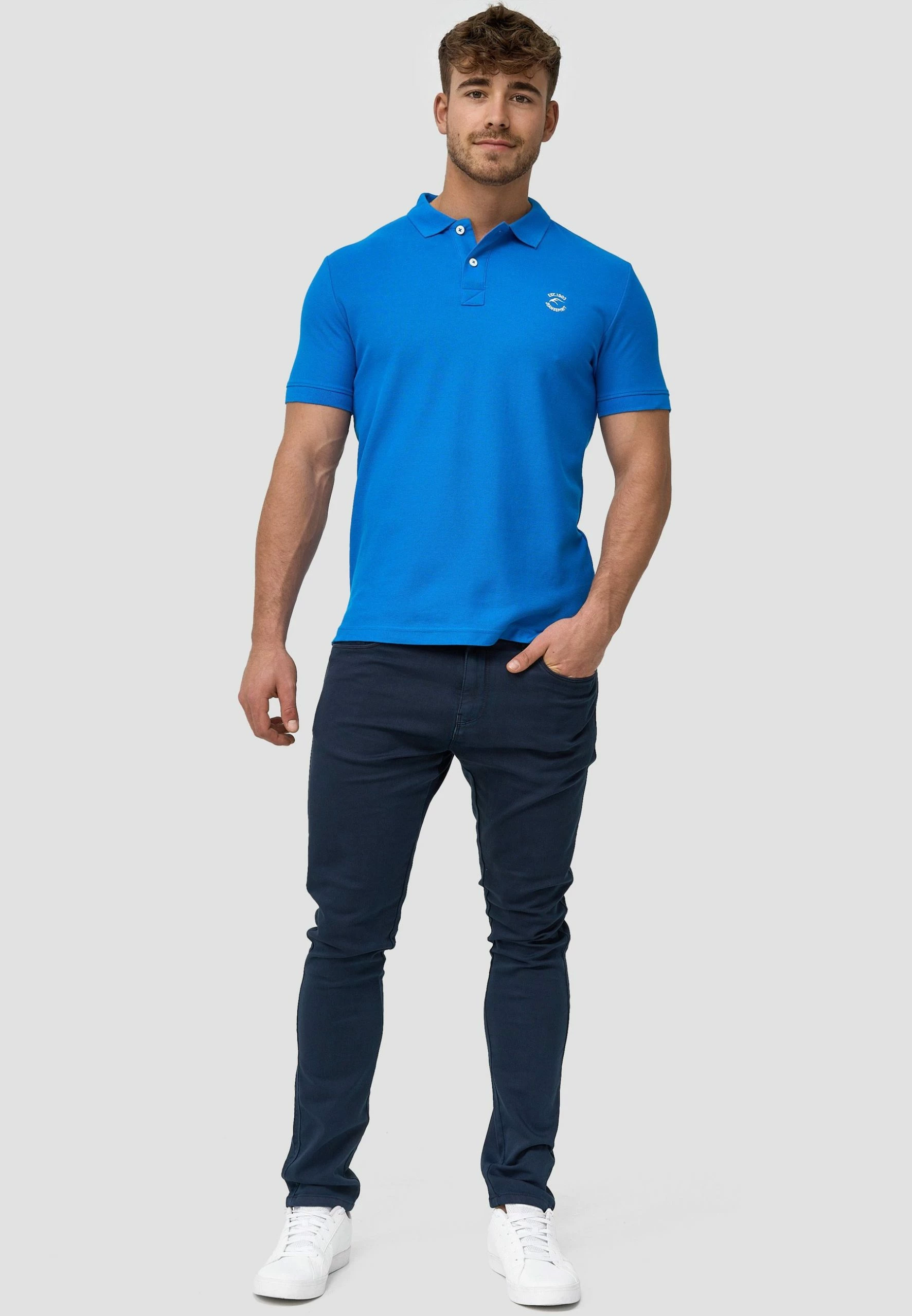 Indicode Jeans WADIM - Koszulka Polo - Skydiver | Męska Koszulka Polo | Odzież Męska 2 Indicode Jeans WADIM - Koszulka Polo - Skydiver | Męska Koszulka Polo | Odzież Męska - obrazek 2