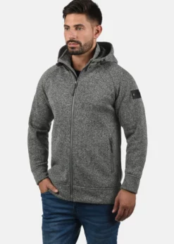 Indicode Jeans IDCHILLINGWORTH - Bluza Rozpinana Mottled Dark Grey | Bluzy Męskie