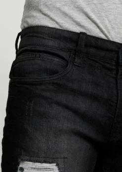 Indicode Jeans KADEN HOLES - Szorty Jeansowe - Czarny | Wysoka Jakość | Modne Szorty -Indicode Jeans Sklep f685c7a7ae01462e9276b548b4f191e7