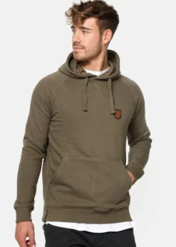 Indicode Jeans LITCHAM - Bluza Z Kapturem - Army - Modna Bluza Męska