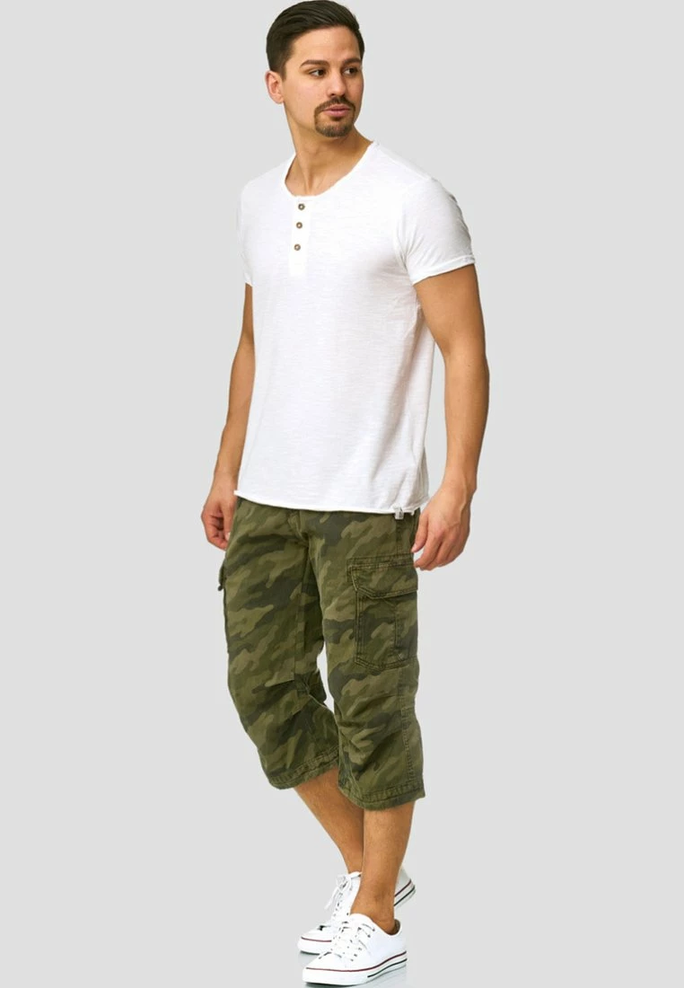 Indicode Jeans MIT GÜRTEL NICOLAS - Szorty w Kolorze Ciemna Zieleń - Modne i Wygodne 2 Indicode Jeans MIT GÜRTEL NICOLAS - Szorty w Kolorze Ciemna Zieleń - Modne i Wygodne - obrazek 2