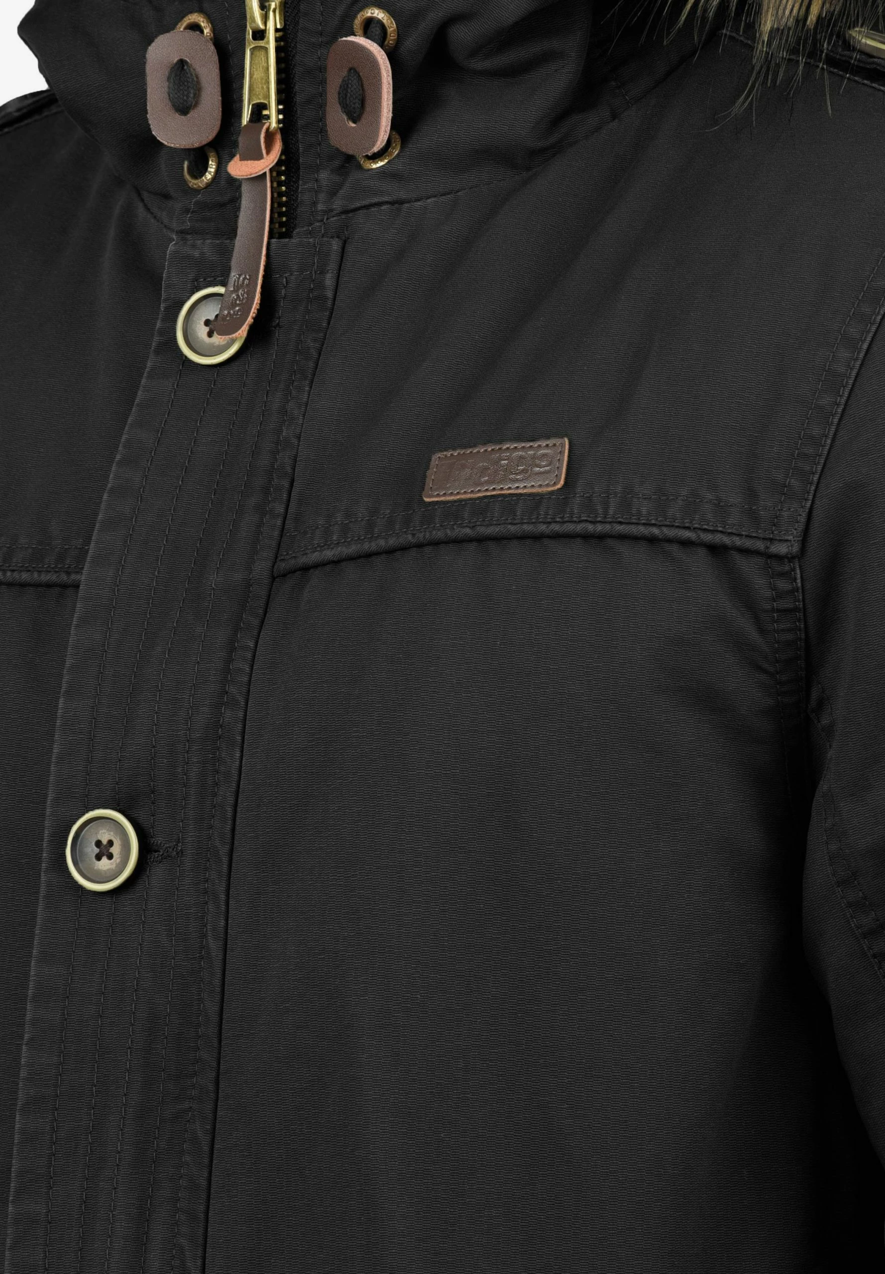 Indicode Jeans IDPULSOOR - Płaszcz Zimowy - Czarny | Elegancki i Ciepły Płaszcz Zimowy 5 Indicode Jeans IDPULSOOR - Płaszcz Zimowy - Czarny | Elegancki i Ciepły Płaszcz Zimowy - obrazek 5